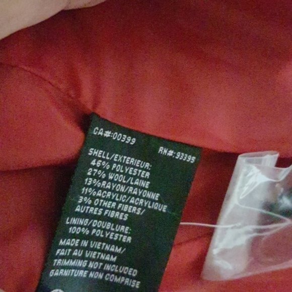 NEW Black Label Red Peacoat | Size M - Picture 12 of 13